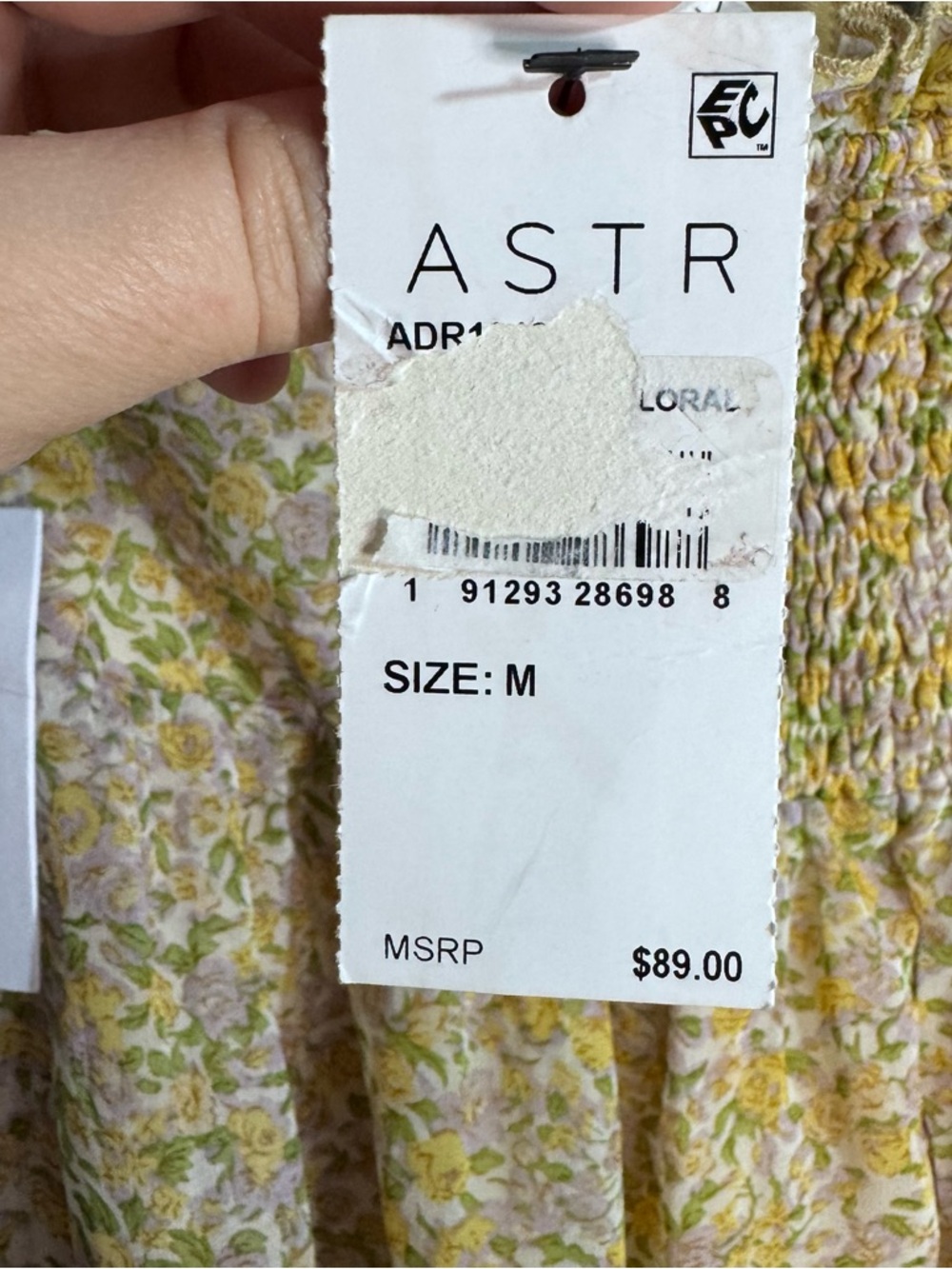 ASTR The Label NWT Yellow Floral Off Shoulder Puff Sleeve Mini Dress M - Picture 6 of 10